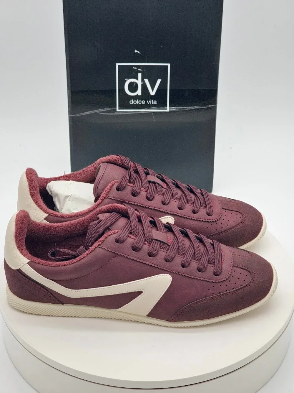 DV Dolce Vita Gaven Burgundy Retro Sneakers Women’s Size 9.5